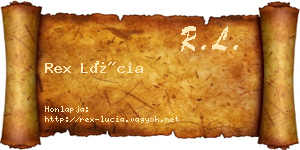 Rex Lúcia névjegykártya